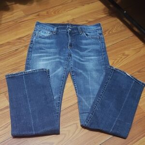 7 FOR ALL MANKINDS Stylish Blue MID-RISE Denim Jeans